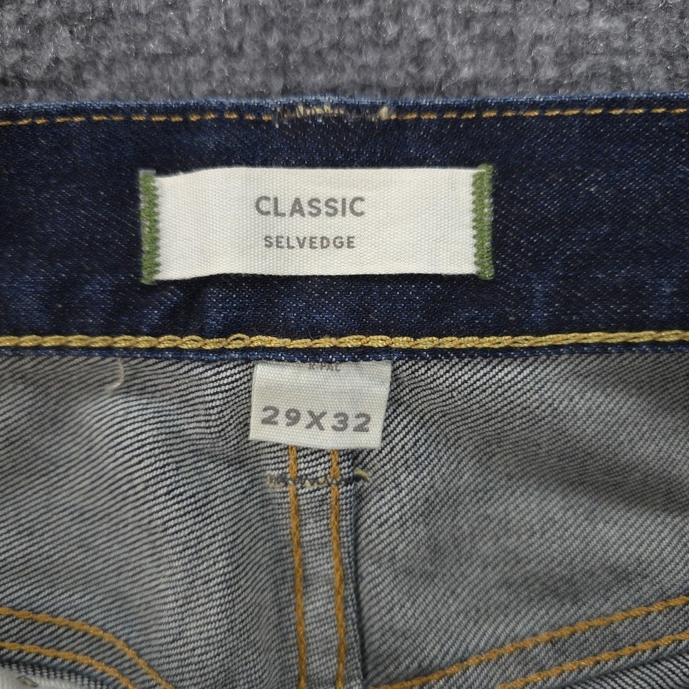 American Eagle Jeans Mens 29x31 Blue Denim Classic Selvedge AE77 Organic NEW - Picture 6 of 16